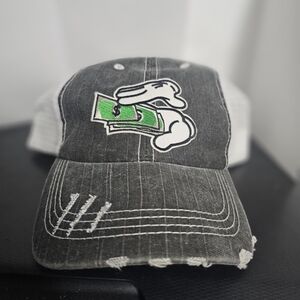 Stylish Black and White Distressed Cap